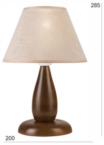 Asztali lámpa PERA 1xE27/60W/230V sötét barna/bükkfa