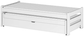 Gyerekágy 80 x 180 cm ANISSA (ágyráccsal és tárolóhellyel) (fehér). Akció -10%. 1013001