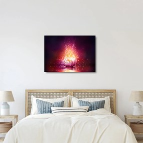 Lótuszvirág képe (üvegen) (70x50 cm)
