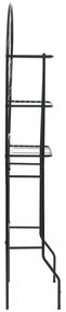fekete WC feletti tárolóállvány 60 x 33 x 174 cm