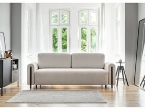 Bézs buklé kinyitható-tárolóhelyes kanapé 244 cm Arcadova – ELTAP