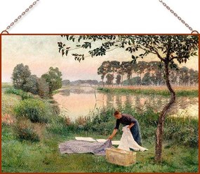 Emile Claus-Summer üvegkép, falikép