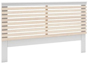 Fehér-natúr színű ágytámla borovi fenyő dekorral 146x100 cm Campus – Marckeric