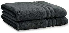 Sötétszürke frottír pamut fürdőlepedő szett 2 db-os 90x140 cm Zero Twist – Catherine Lansfield