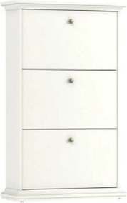 Cipősszekrény, DTD fóliázott/MDF festett, fehér, PARIS