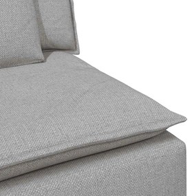 felhőszürke moduláris kanapé karfás végmodul párnákkal 100 cm