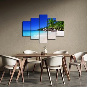 Kép a strandról a Praslin szigeten (150x105 cm)