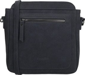 Sötétkék steppelt keresztpántos táska „Diadem”