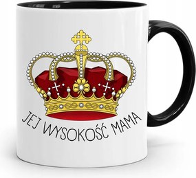 Fekete Bögre Ajándék Anyukáknak Őfelsége Anya fényképes nyomattal