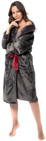 Fürdőköpeny Roger Women Grey Red XL