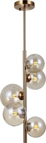 ITALUX PND-406007-V5-HBR CANELLO Többágú Függesztett Lámpa Borostyán, Mézédes, Sárgaréz G9 IP20