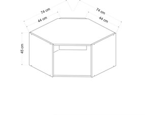 Konyhaszekrény, 74 cm – TR506MNR4536