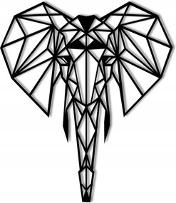 Vászonkép Elefánt Geometrikus 3d 60cm Tömör Lemez 6mm áttört fali dekoráció