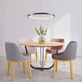 LED Csillár zsinóron LEA LED/20W/230V 4000K átm. 50 cm fekete