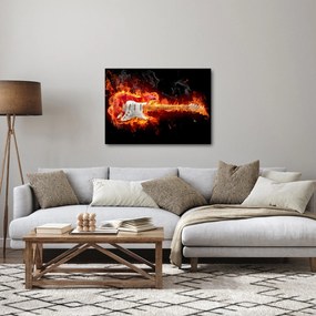 Kép - Gitár a lángokban (70x50 cm)