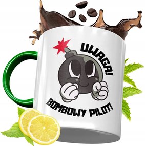 Zöld Bögre Pilótának Születésnapi Ajándék fényképes nyomtatással