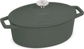 BerlingerHaus Ovális öntöttvas pecsenyesütő (4,65 L) Matte Green Collection BH/6545