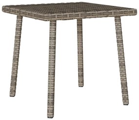 vidaXL téglalap szürke polyrattan kerti dohányzóasztal 40x40x37cm