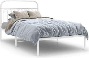 vidaXL fehér fém ágykeret fejtámlával 107x203 cm