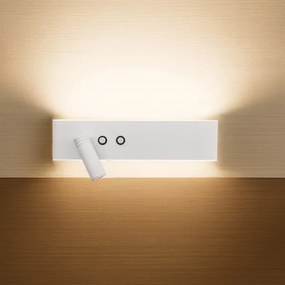 LED fali spotlámpa RESORT, LED/10W/230V + LED/3W, fehér, baloldali