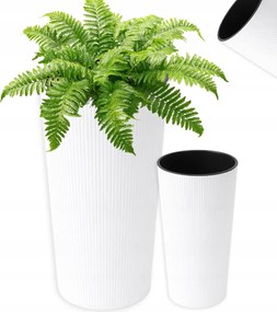 Magas Kaspó Fehér 57 CM, Dekor Teraszra