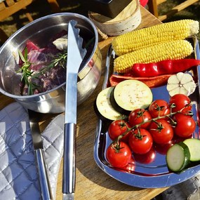 Grill grilleszköz szett tartóban 8 db-os, hossz 34,5 cm - Orion