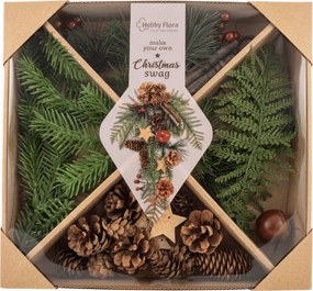Kreatív készlet DIY CHRISTMAS koszorúk és dekorációk készítéséhez - különböző változatok