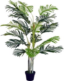Outsunny Mesterséges Pálmafa Nagy 150 cm, Mesterséges Növény, Mesterséges Pálma, Műanyag Mesterséges Növények Cserépben, Hamis Növény, Mint a Valódi,