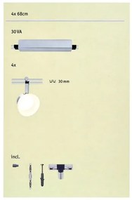 Paulmann 95194 - 4xLED/4W Spotlámpa ICE 230V