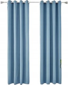 Dekoratív sötétítő függöny nappali ablakra kék 160 x 107 cm