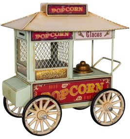 Fém kisméretű dekoráció Popcorn Cart – Antic Line