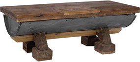 vidaXL Dohányzóasztal Természetes 90 x 50 x 35 cm faszínű