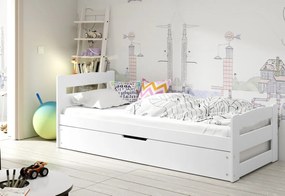 ERNIE P1 gyerekágy + matrac + AJÁNDÉK ágyrács, 90x200 fehér