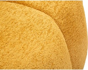 Mustársárga buklé kanapé 145 cm Ball – Mauro Ferretti