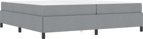 vidaXL Boxrugós ágy matracmal Világosszürke 200 x 200 cm szövet
