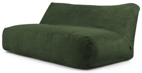 Zöld kordbársony babzsákfotel Sofa Tube 190 – SLOWDOWN