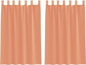 vidaXL 2 db terrakotta fátyolfüggönyök hurokkal 140x175 cm