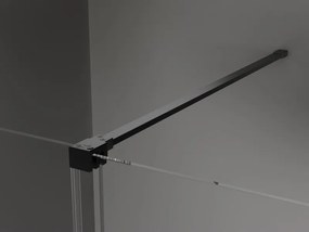 Mexen Velar, nyílásba tolóajtó Walk-In 140 cm, 8 mm átlátszó üveg, fekete matt, 871-140-000-03-70
