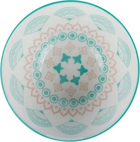 ORNAMENTS tálka 240 ml, zöld-rózsaszín