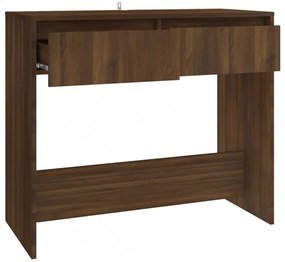 barna tölgyszínű szerelt fa dohányzóasztal 89x41x76,5 cm