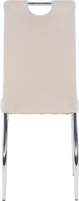 Étkezőszék, bézs Dulux Velvet szövet/króm, OLIVA NEW