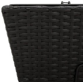 vidaXL 2 db fekete polyrattan növénytartó horoggal