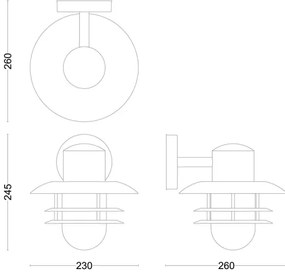 Philips - Kültéri fali lámpa INYMA 1xE27/25W/230V IP44
