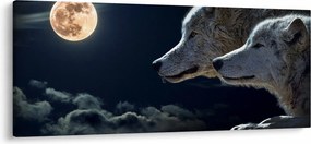 Farkas üvöltés a holdra képe (120x50 cm)