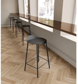 Fekete bőr bárszék Flamingo Bull – LIND DNA