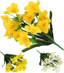Mesterséges nárcisz csokor húsvéti díszvirág sárga nárcisz 44 cm