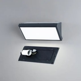 Brilagi-LED RGBW kültéri fali lámpatest TRIANGLE 1xE27/9W/230V antracit IP65