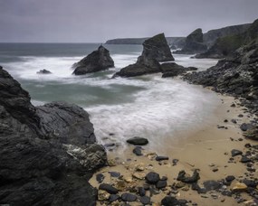 Poszter 50x40cm Bedruthan Steps Cornwall tengerpart 3, Assaf Frank