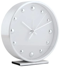 Karlsson 5970WH design asztali óra/ébresztőórafehér, átmérő:  16 cm