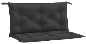 2 db fekete oxford szövet kerti padpárna 100 x 50 x 7 cm
